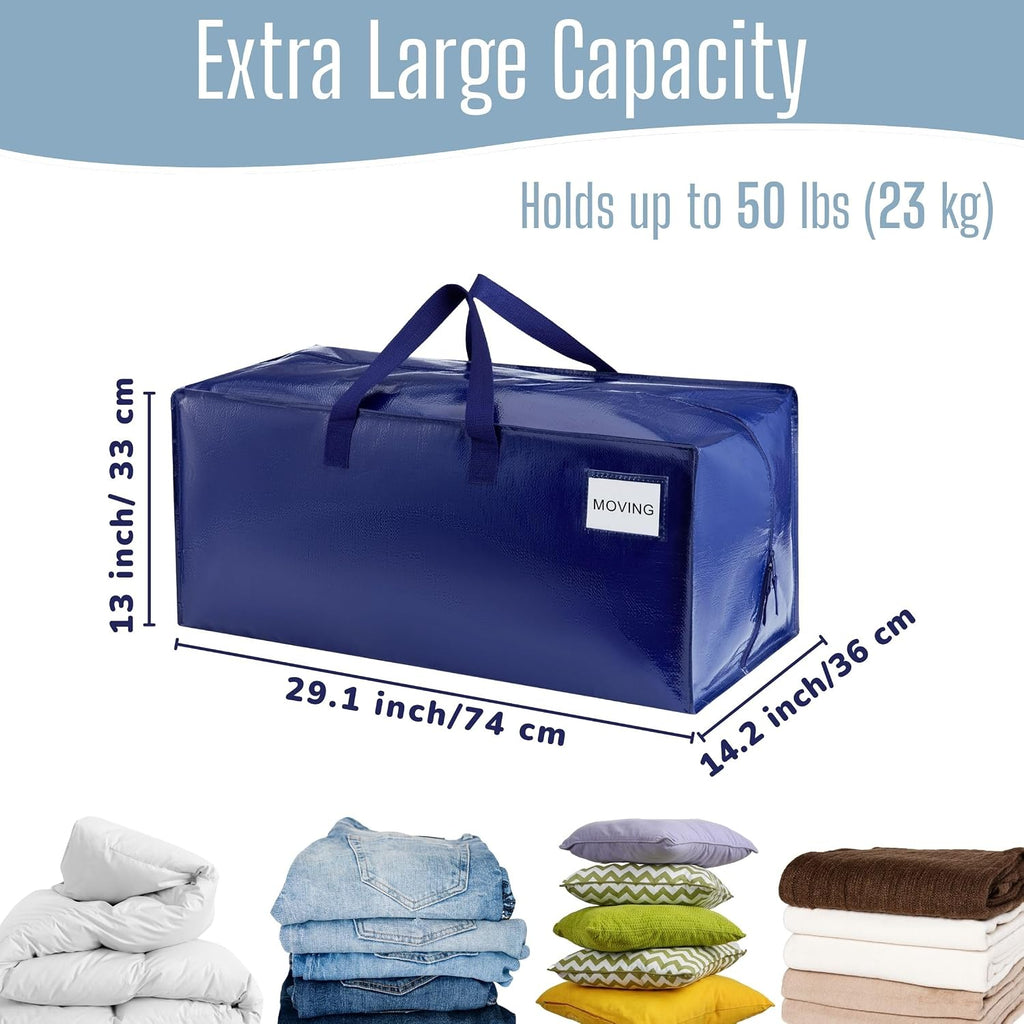 Veno 8 Pack Heavy Duty Moving Bags With Backpack Straps, Zippers & Handles, Extra Large Packing Bags For College Dorm Essentials, Moving Supplies Alternative To Cardboard Moving Boxes