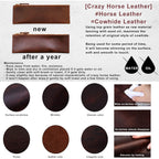 S-Zone Vintage Genuine Leather Shoulder Bag Work Totes For Women Purse Handbag With Back Zipper Pocket Large
