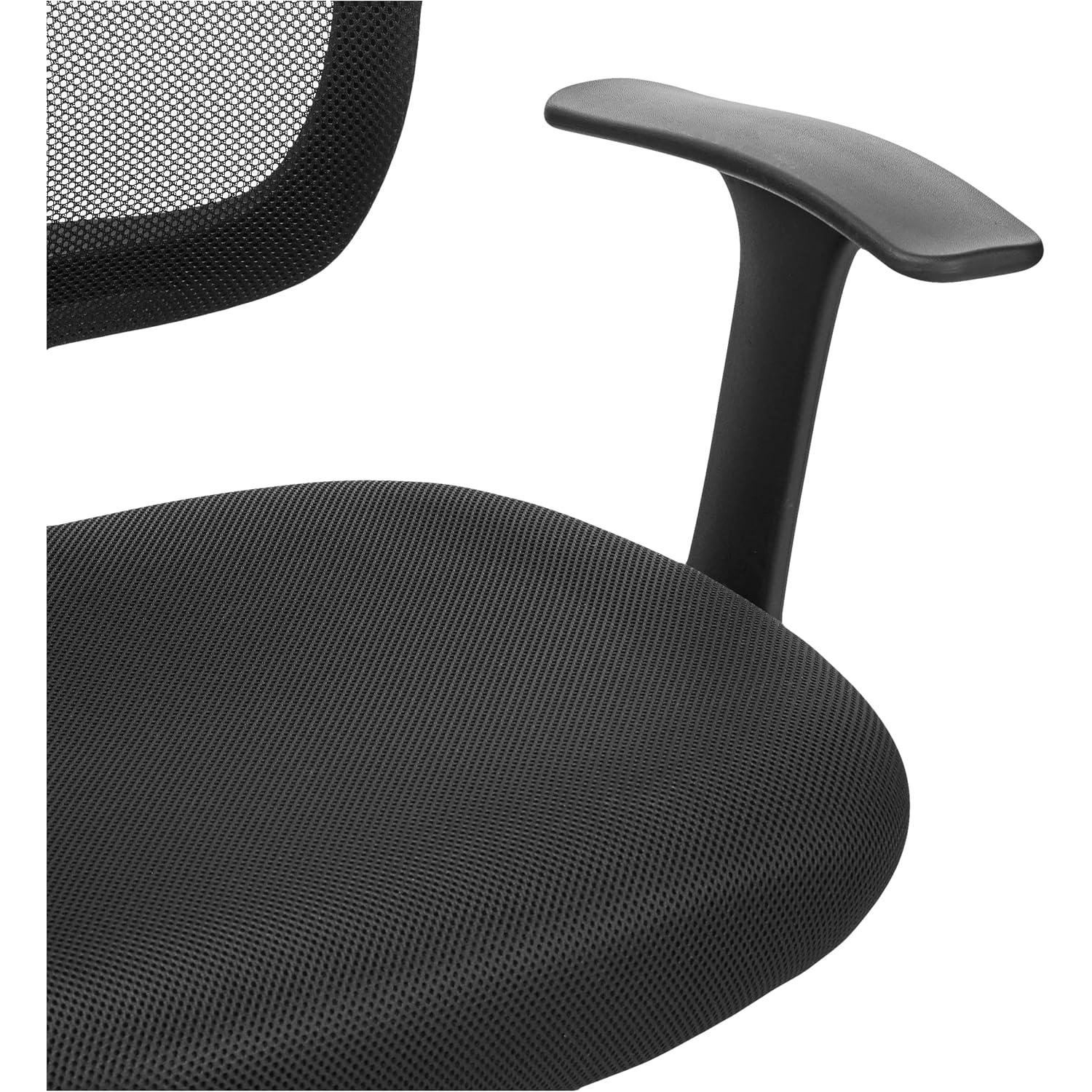 Amazon Basics Breathable Mesh Mid-Back Office Desk Chair With Armrests, Lumbar Support, 360-Degree Swivel, Adjustable-Height, Black
