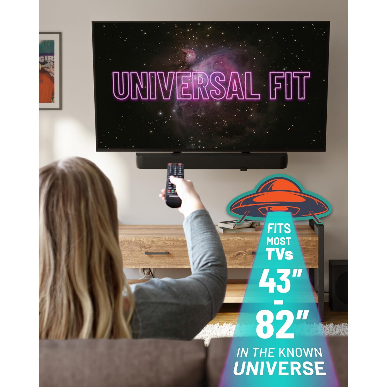 Echogear Full Motion Articulating Tv Wall Mount Bracket For Tvs Up To 82" - Smooth Extension, Swivel, & Tilt - Wall Template For Easy Install - Centers & Levels After Mounting Plus Hides Your Cables