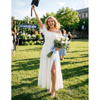Zesica Women'S Boho Off Shoulder Wedding Guest Dress 2026 Summer Side Split Flowy A Line Long Maxi Dresses With Pockets