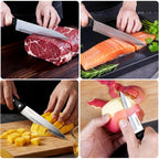 Kitchen Knife, 3-Pcs Knife Set, 8 Inch Chef Knife, 5 Inch Utility Knife, 3.5 Inch Paring Knife, Ultra Sharp Chef's Knives in High Carbon Stainless Steel, Ideal for Cooking, Chopping, Slicing and BBQ