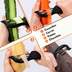 Rainspire Vegetable Peeler Potato Peelers For Kitchen, Sharp Stainless Steel Blades Veggie, Comfortable Handle Fruit Peeler, Carrot Peeler Apple Peeler Dishwasher Safe Black, 1-Pack