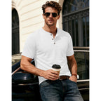 Magcomsen Men'S Henley Short Sleeve Shirt Moisture Wicking Lightweight Cotton T-Shirts Casual Summer Basic Tee Shirt