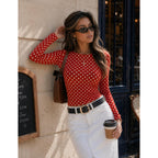 Zeagoo Women Long Sleeve T Shirts Crewneck Slim Fit Tops Going Out Fall Fashion Basic Tee