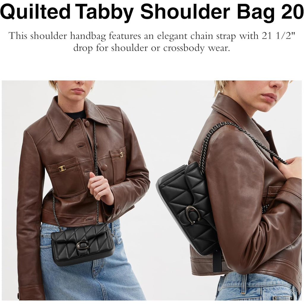 Coach Quilted Tabby Shoulder Bag 20 with Chain