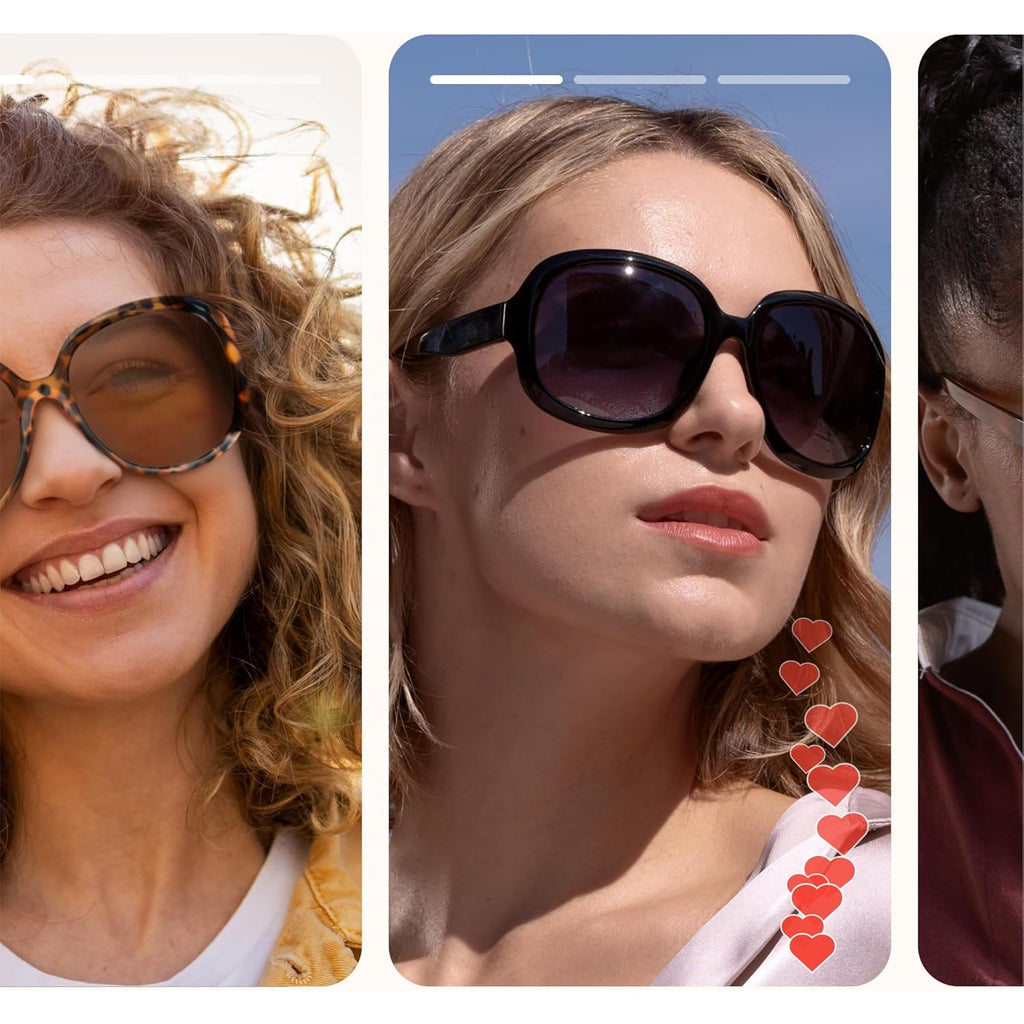miyya Bug Eye Oversized Polarized Sunglasses Womens, Trendy Retro Sun Glasses for Women 2025, Oversized UV Protection Shades