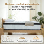 Full Size Mattress, 12 Inch Full Hybrid Mattresses With Memory Foam And Individual Pocket Spring For Motion Isolation, Pressure Relief, Medium Firm Mattress In A Box, 54 * 75 * 12