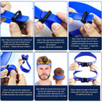 Neckline Shaving Template And Adjustable Hair Trimming Guide, Blue | Diy Self Haircutting System, Clean And Straight Neck Hairline, Soft Portable, Blue
