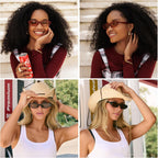 SOJOS Trendy Y2k Cat Eye Polarized Sunglasses Womens Mens, 80s 90s Retro Thin Small Oval Sunnies SJ2664