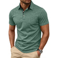Mens Short Sleeve Polo Shirts Collared Business Casual Polo T Shirts With Pocket