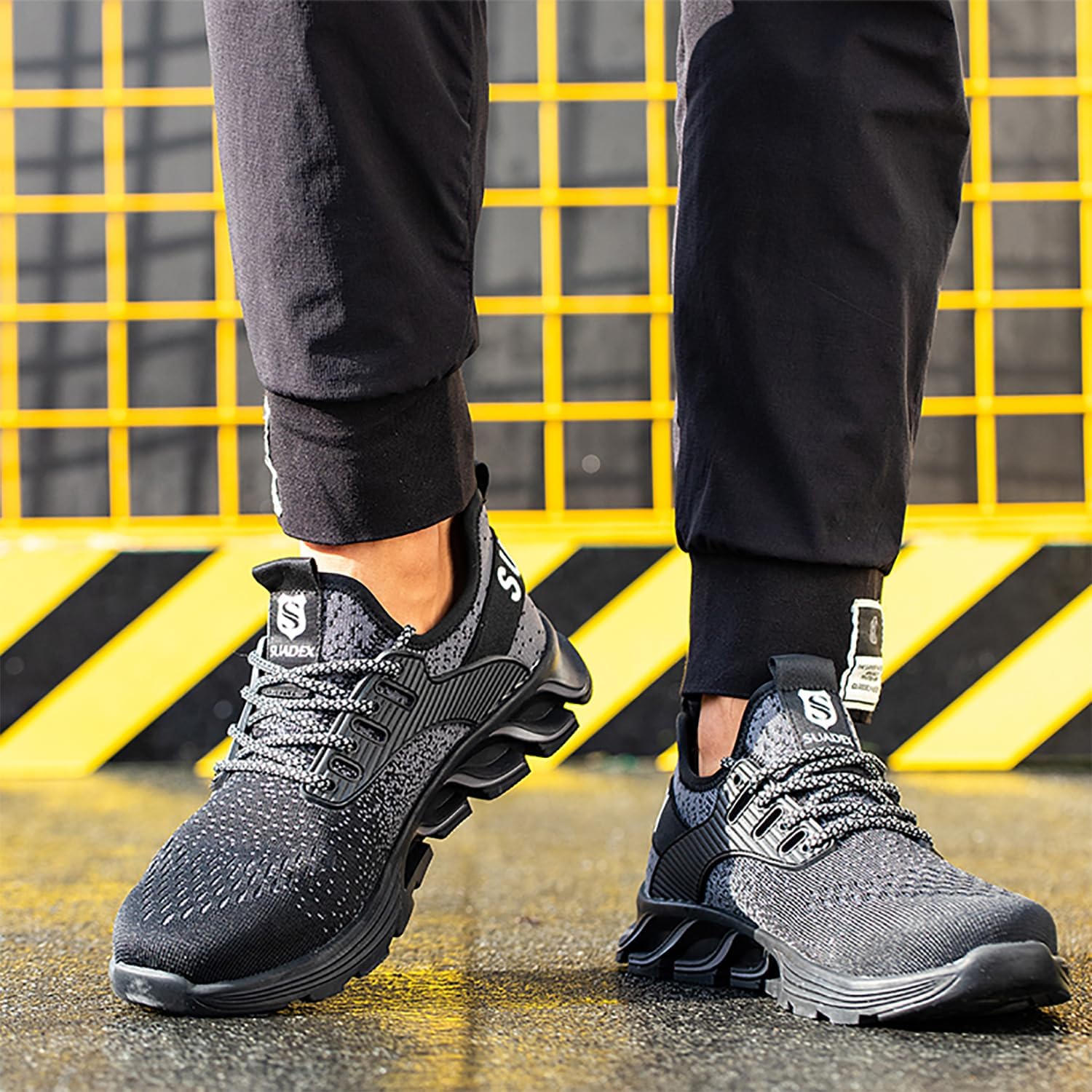 Suadex Steel Toe Sneakers For Men Women Indestructible Work Safety Shoes Lightweight Comfortable Slip Resistant Composite Toe