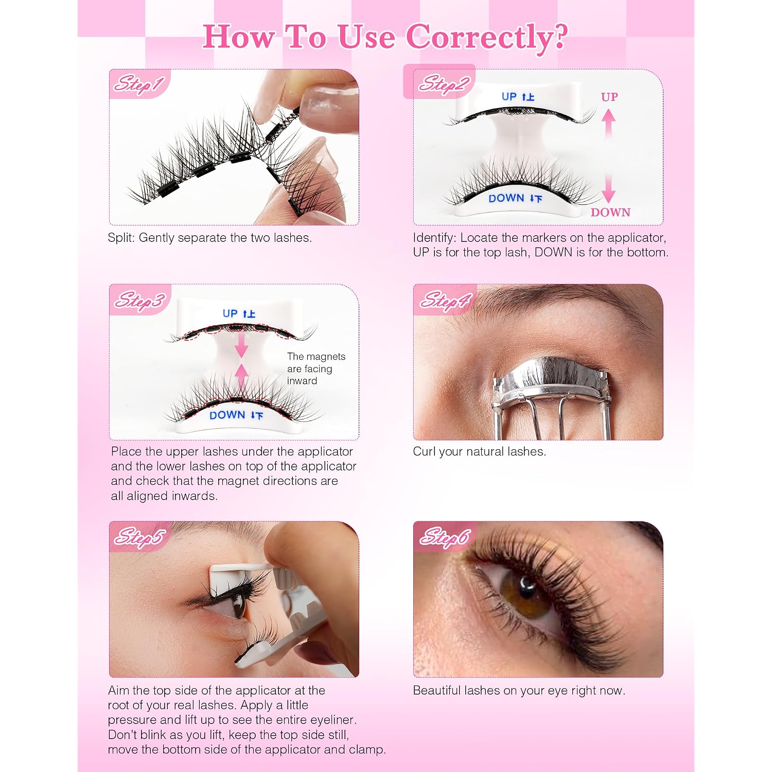 Emeda Magnetic Eyelashes Natural Look No Glue Reusable Magnetic Lashes With Applicator, Faux Mink Lashes Lightweight & Comfortable For Women Sensitive Eyes Daily Makeup With Mirror Case (11)