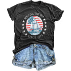 4th of July Shirts for Women Spilling The Tea Since 1773 Shirt Patriotic American Top History Teacher Tee