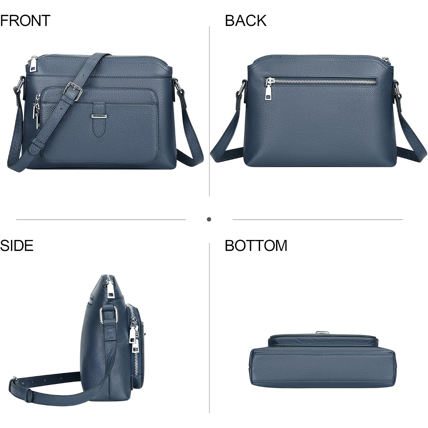 Genuine Leather Crossbody Bags For Women Small Ladies Handbags And Purses With Card Slots