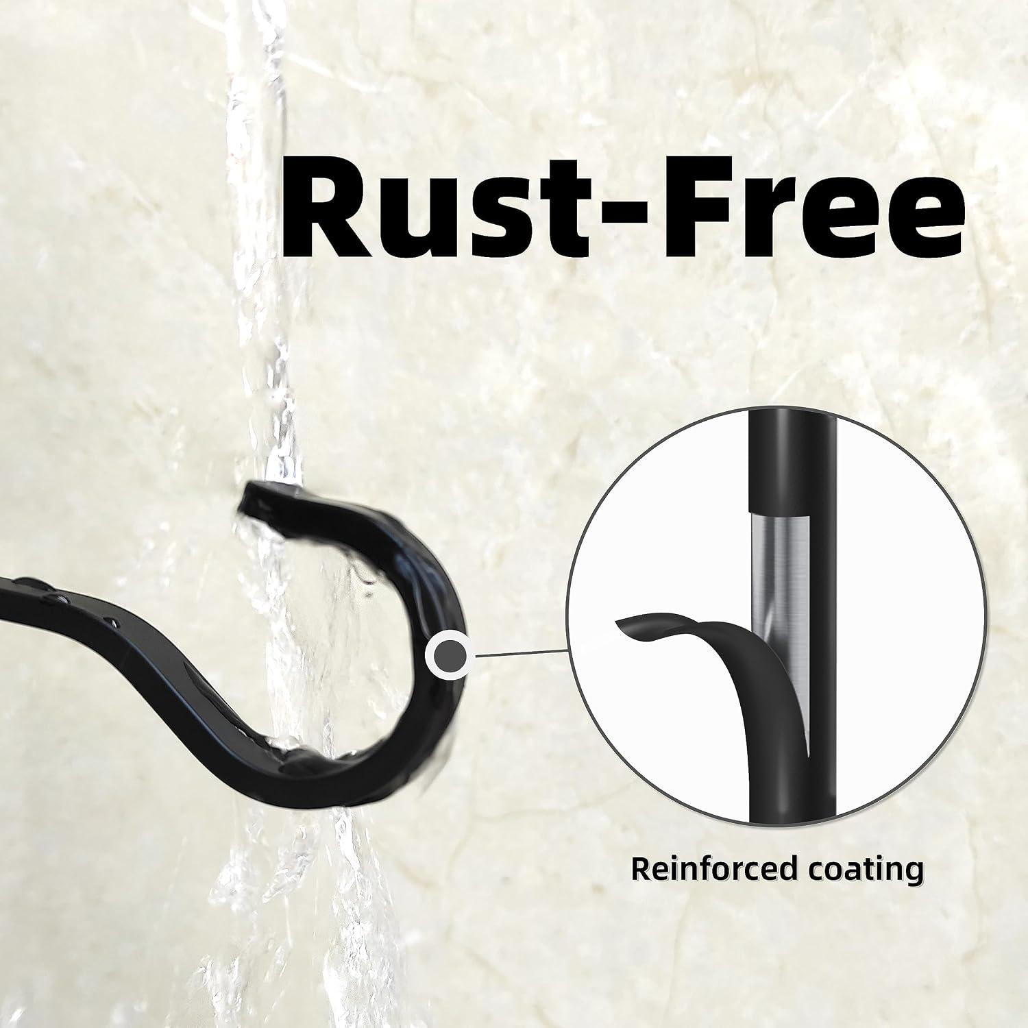 Saffruff Heavy Duty Plant Hooks For Wall: 6-Inch 2 Pack Plant Hangers Outdoor, Hold 35Lb, Bird Feeder Hanger For Outside, Iron Planter Brackets For Hanging Baskets, Wind Chime, Lantern, Metal - Black
