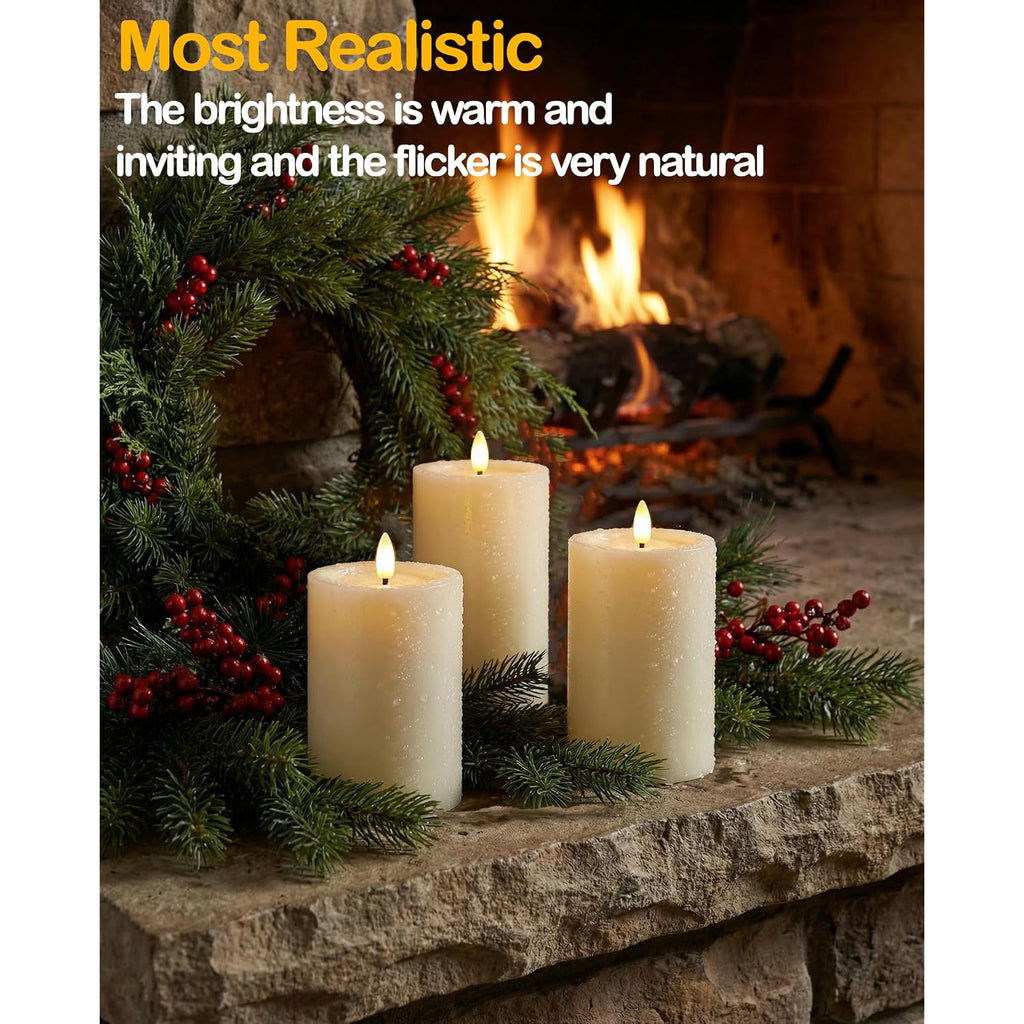 3"X4" Outdoor Waterproof Flameless Candles With Remote Timers Plastic | 2 Pack White Battery Operated Candles, Led Candles, Electric, Fake, Pillar Candles For Patio, Porch, And Lanterns Decor