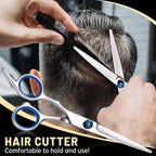 Hair Cutting Scissors Set, Professional Stainless Cutting Hair Scissors, Barber Hair Cutting Scissors Thinning Shears Sharp Blades Hairdresser Haircut For Women/Men/Kids, Lfj1234