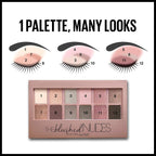 Maybelline The Blushed Nudes Eyeshadow Palette Makeup, 12 Pigmented Matte & Shimmer Shades, Blendable Powder, 1 Count