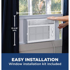 Ge Window Air Conditioner 5,000 Btu Ac Unit For Small Rooms Up To 150 Sq Ft With Manual Controls & 2 Cooling Modes For Bedroom Or Living Room, Easy Install Kit, White