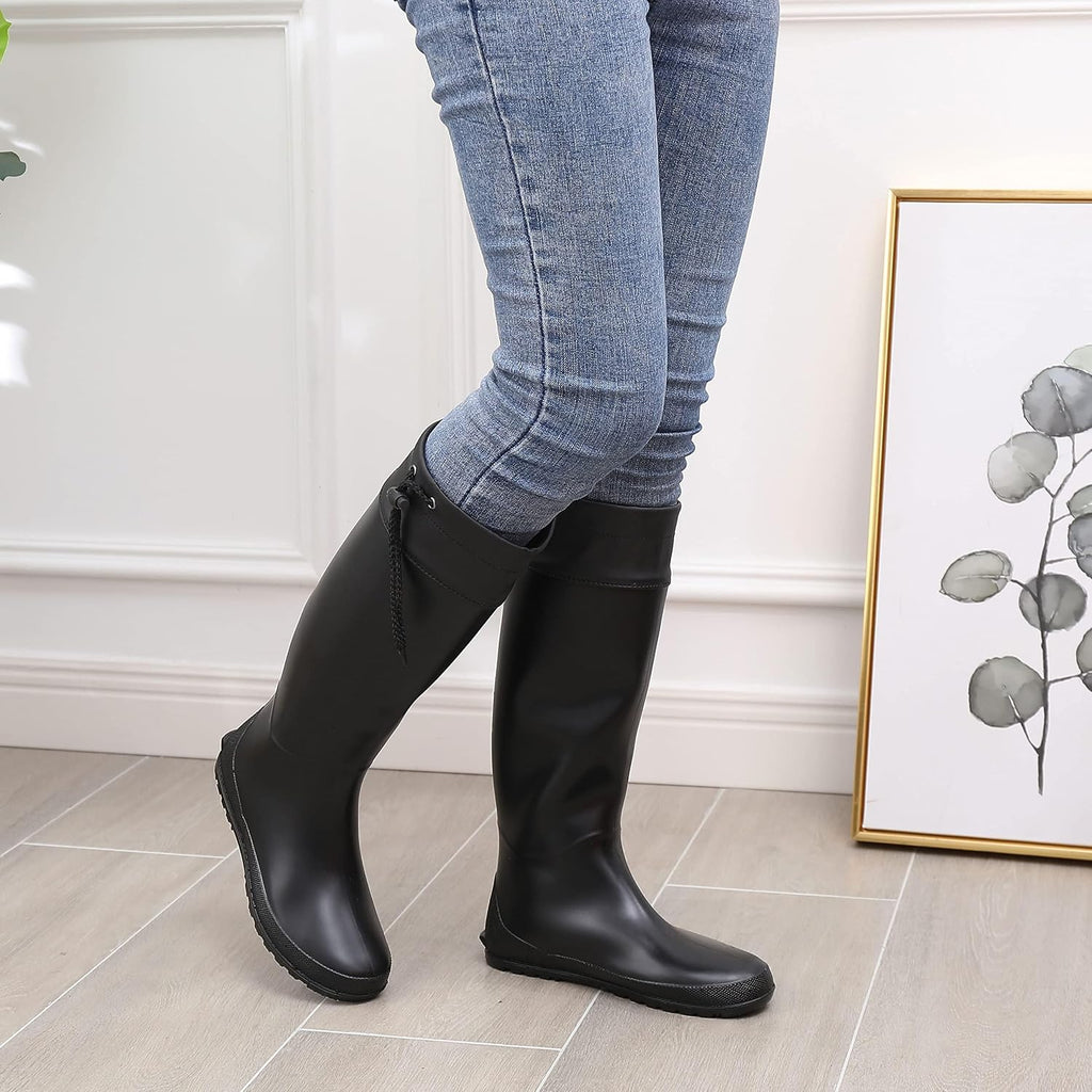 Asgard Women'S Packable Lightweight Tall Rain Boots