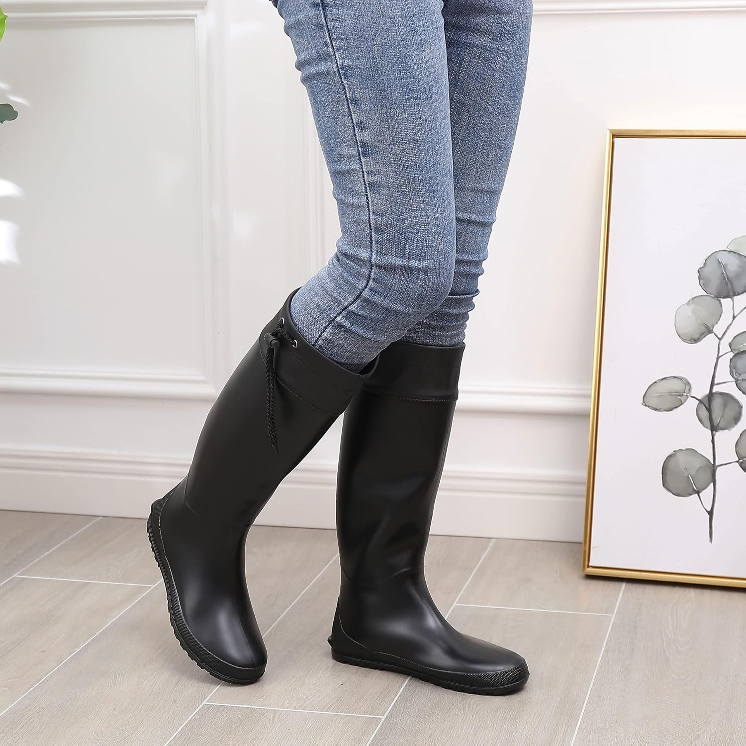 Asgard Women'S Packable Lightweight Tall Rain Boots