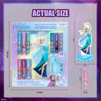 Townley Girl Disney Frozen Elsa Lip Gloss with Acrylic Stand for Storage and Display, Plant Based Lip Gloss, Perfect for Parties, Sleepovers, Makeovers, Birthday Gift for Girls, Age 3