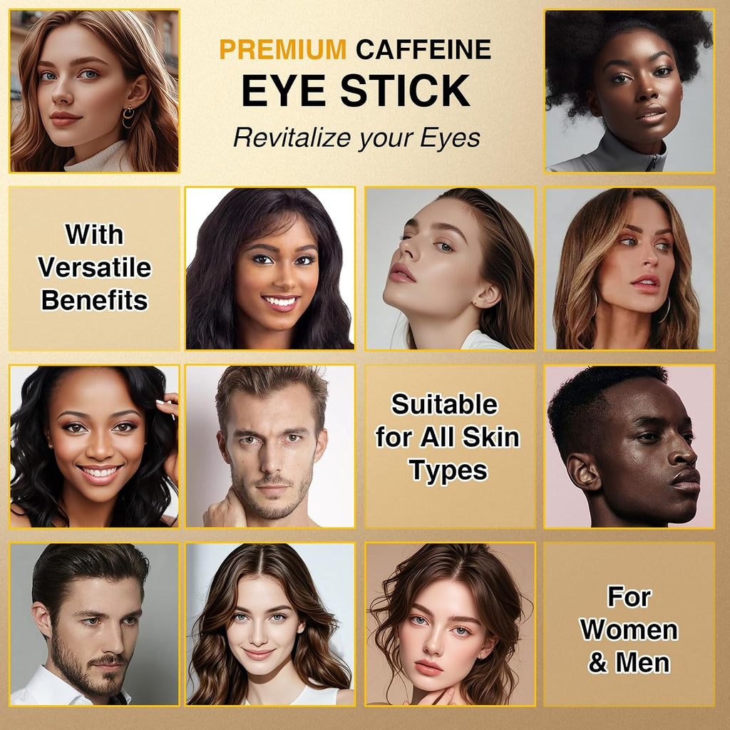Caffeine Eye Stick With Retinol, Hyaluronic Acid For Dark Circle, Wrinkles, Under Eye Cream Anti Aging For Puffiness And Bags Reduces Fine Lines