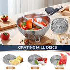 Stainless Steel Food Mills With 3 Milling Discs,Ergonomic Design Of Rotary Food Mills For Tomato Sauce,Potatoes,Jams With Silicone Handle Dishwasher Safe, Multifunctional Spoon,Orange