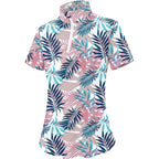 Lomon Womens Golf Polo Shirts Summer Short Sleeve 1/4 Zip Tops Moisture Wicking Casual Tennis Activewear With Pockets