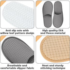 12-20 Pairs Disposable Slippers For Guest, Non Slip Reusable Washable Slippers For Women And Men, Breathable House Slippers Indoor Outdoor For Hotel Essentials Shoeless Home Spa Travel
