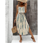 Roseseek Women'S Spaghetti Strap Tie Dye Cami Sun Dress Beach Midi Summer Dresses Resort Wear Vacation Outfits