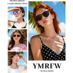 Retro Polarized Sunglasses For Women Men Big Frame Vintage Style Trendy Shade Uv400 Protection Lens Sun Glasses