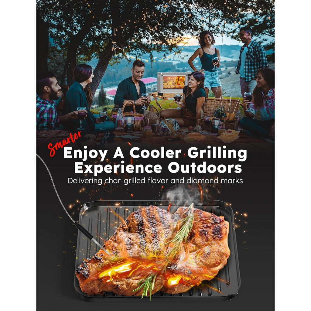 Nuwave Bravo Xl Pro Air Fryer Toaster Oven With Grill Combo, 2026 New Ultra-Fast Convection System, 35% Crispier, 2X More Even, 142 Presets, 50-500F, Smarter Probe, Pfas Free, 30Qt, Stainless Steel