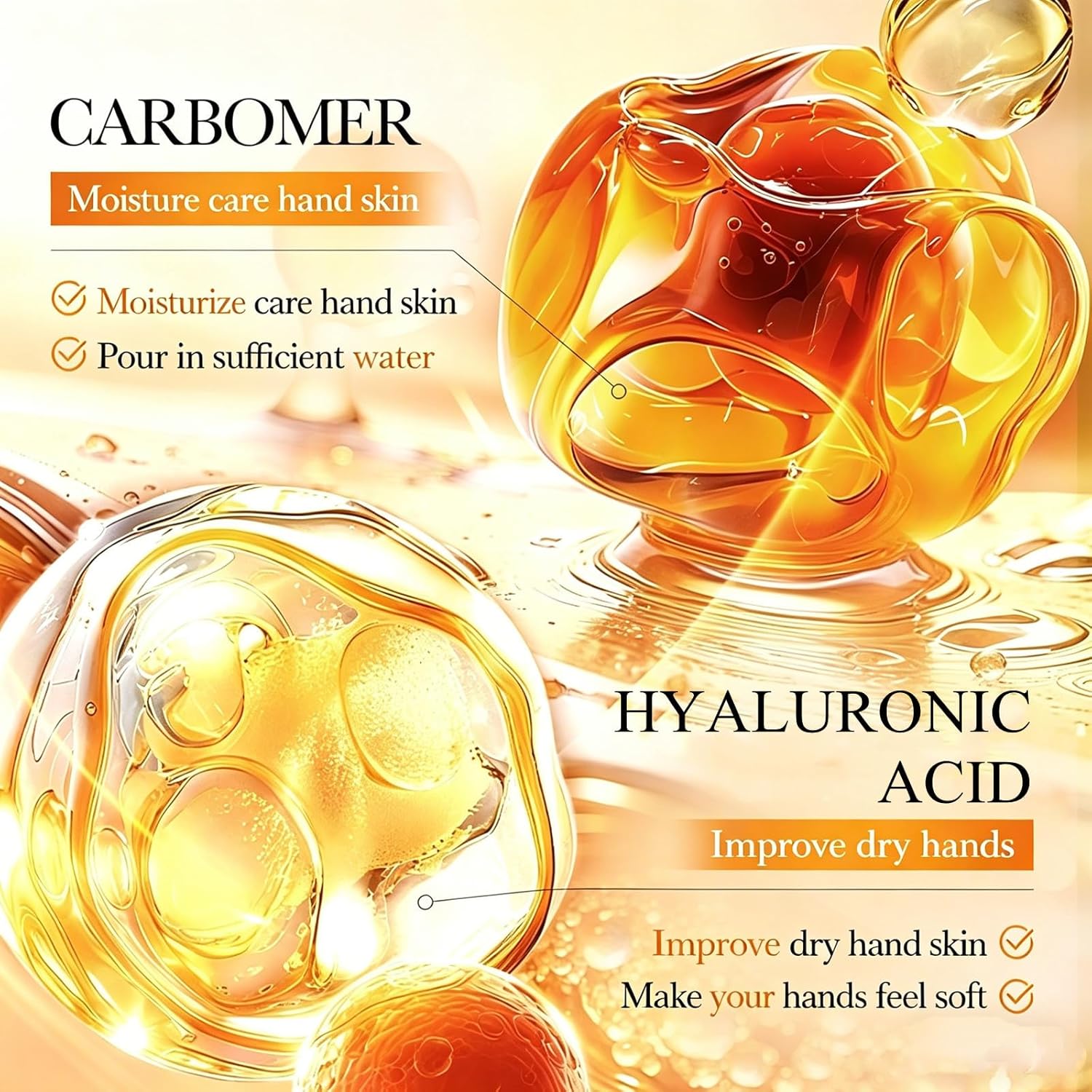 Moisturizing Hand Mask Gloves for Dry Hands, Hydrating Hand Masks 5 Pack, Nourishing Hand Care Treatment with Hyaluronic Acid, Smooth & Soft Skin Feel, Hand Moisturizing Gloves for Home Spa Use