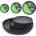 12Pcs Plant Saucer, 6 8 10 Inch Durable Plastic Plant Tray, Black Round Plant Pot Saucers, Drip Tray For Indoor And Outdoor Garden