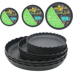 12Pcs Plant Saucer, 6 8 10 Inch Durable Plastic Plant Tray, Black Round Plant Pot Saucers, Drip Tray For Indoor And Outdoor Garden
