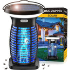 Solar Bug Zapper Outdoor Waterproof, Portable & Rechargeable Bug Zapper With Panel Sensor & Led Night Light Mosquitoes Zapper, Electric Fly Zapper For Home, Patio, Backyard, Camping