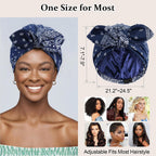 Satin Lined Beanies For Women Chemo Headwear Silky Lined Cotton Sleeping Cap