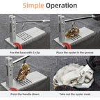 Stainless Steel Oyster Shucker Tool,Portable Oyster Shucking Knife,Easy To Use Oyster Knife,Oyster Opener Machine For Home Use,Including Two Oyster Shucking Knife,A Pair Of Glove And One G-Clamp.