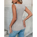 Zeagoo Womens Sleeveless Crewneck Ribbed Tank Tops Casual Basic Summer Top Slim Fitted Racerback Shirts