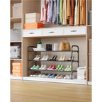 Kitsure Shoe Rack, 39" Wide Extra-Long Shoe Organizer, 3-Tier, Black | Closet, Front Door Entrance, Entryway, Stackable & Detachable Shelf, Closet Organizers And Storage