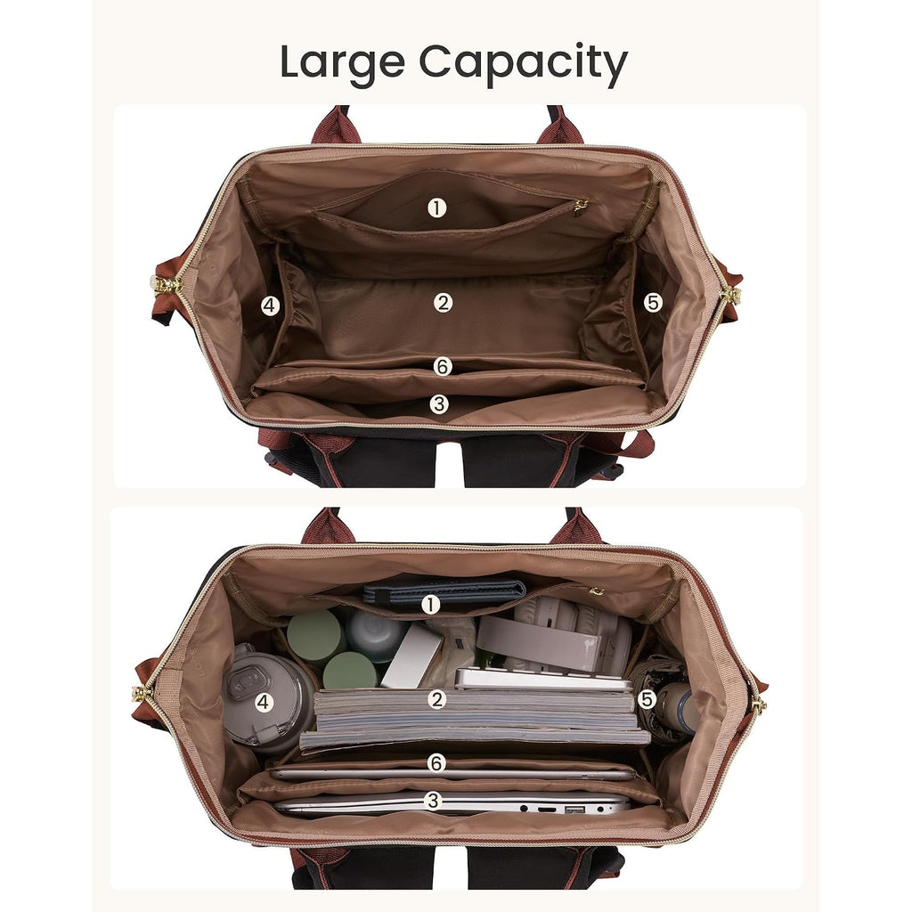 Lovevook Laptop Backpack For Women With Giant Tumbler Holder Pocket, 15.6 Inch Travel Work Backpack Purse For Nurse Teacher, Waterproof Bag College Bookbag Casual Daypack