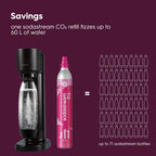Sodastream Gaia Sparkling Water Maker Bundle, Black