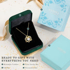 MOOSEA Mothers Day Gifts for Wife,1-3CT Trinity Celtic Knot Moissanite Necklace 925 Sterling Silver with Rhodium Plating Anniversary Birthday Gift for Women Mom Her Eternity Jewelry Mothers Day Gifts