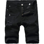 Enrica Men'S Ripped Distressed Slim Fit Holes Denim Shorts