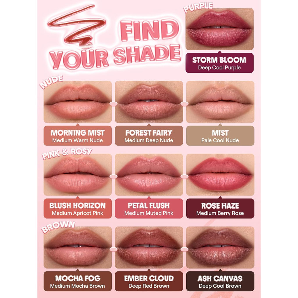 SHEGLAM Cloudline Blur Lip Liner Long Lasting,Vegan & Cruelty-Free Lip Stain-Forest Fairy