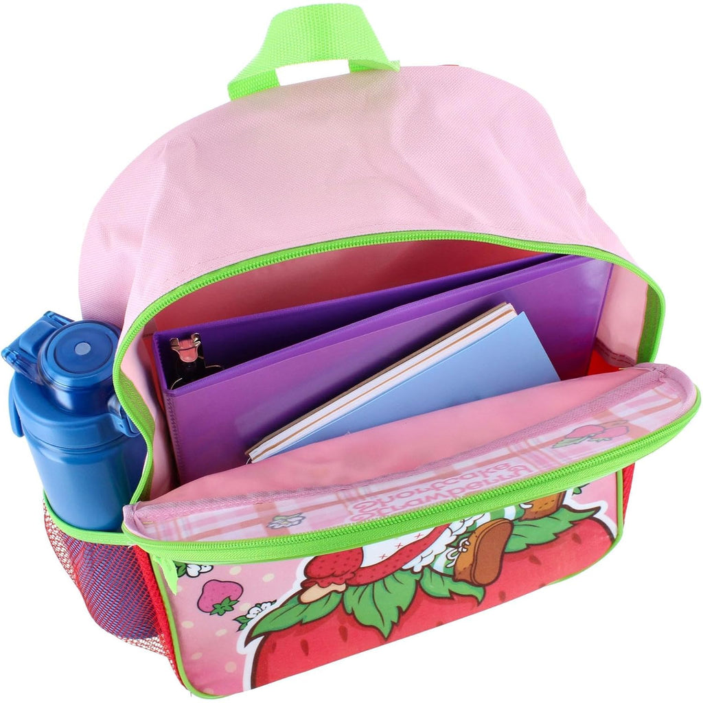 Fast Forward Strawberry Shortcake 16" Backpack Bottom Half Moon With 1 Front Pocket
