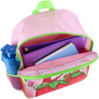 Fast Forward Strawberry Shortcake 16" Backpack Bottom Half Moon With 1 Front Pocket