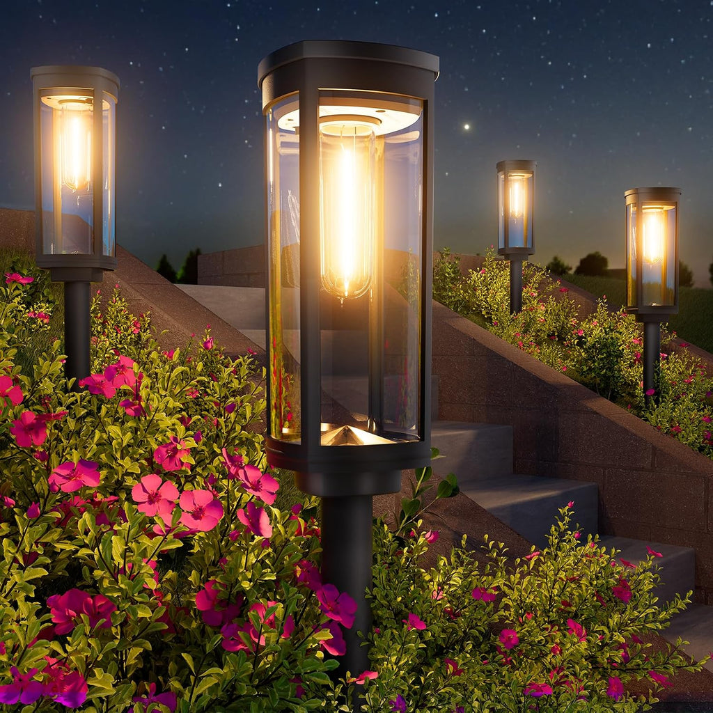 Bitpott Bright Solar Pathway Lights Outdoor, 8 Pack Solar Powered Garden Lights Waterproof Ip65, Auto On/Off Outdoor Light For Lawn Patio Walkway Driveway Decor Landscape Lighting